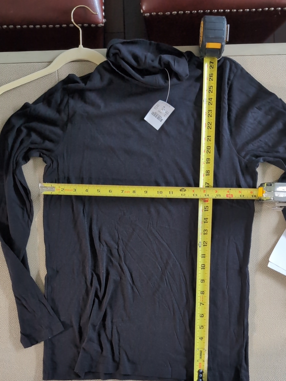 J. Crew Black Long-Sleeve Turtleneck Shirt